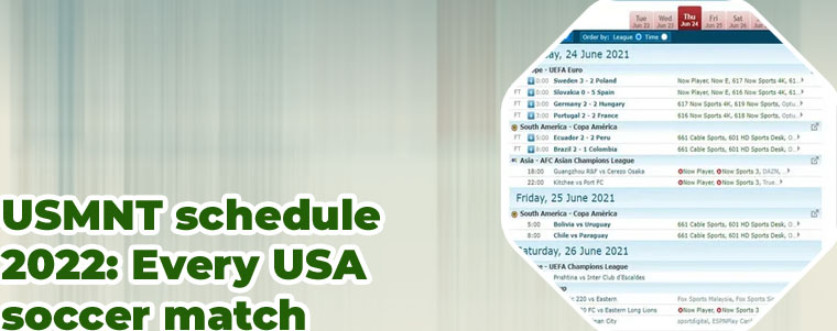 Soccer television schedule